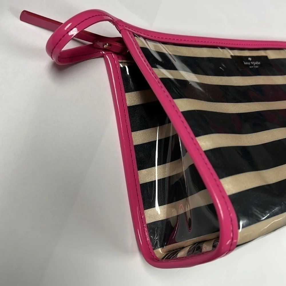 Kate Spade Large Heddy Thalia Striped Glazed Clutch Bag